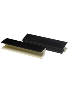 Këndore xokle, plastike, zezë, me shkëlqim, 10 cm