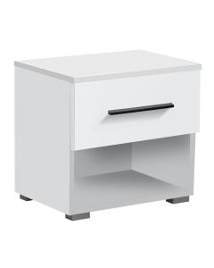 Bedside chest, 2 pcs, Tomy, melamine, white, 44.5x33.5xH42.5 cm