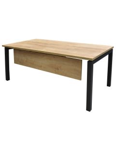Office table, Motto Cs 01, melamine tabletop, metal frame, anthracite/oak, 180x80x75 cm