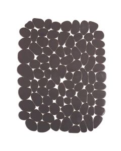 Anti-slip, sink mat, with pebbles, PVC, gray, 30x25.3xh0.1cm