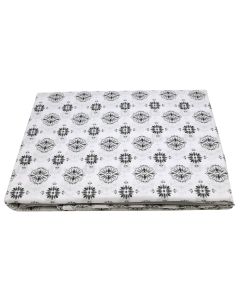 Çarçaf, tek, zarf, pambuk, gri/e bardhë, 160x240+10 cm (x1); 90x200+30 cm (x1); 50x80+5 cm (x2)