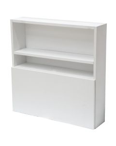 Wall study table with folding books, melamine, white, 70x15xH70 cm