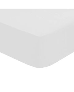 Double bed linen, cotton, white, 140x190 cm