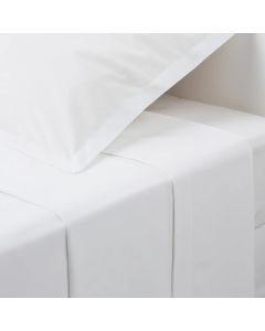 Straight double bed linen, cotton, white, 240x290 cm