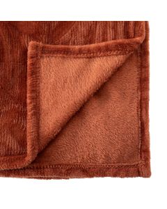 Blanket, single, Zoa, polyester, terracotta, 125x150 cm