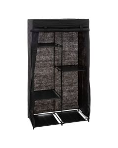 Wardrobe, Modular, textile/metal, black, 88x46xH169 cm