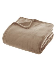 Blanket, polyester, beige, 180x230 cm