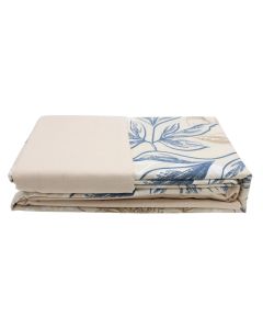HomeLife bedlinen set, single, 20% polyester/ 80%cotton, blue/beige, 165x240cm; 90x190 cm; 50x80 cm (x1)