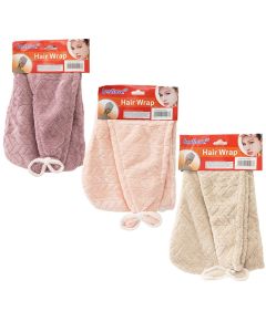 Hair towel, microfibre, pink