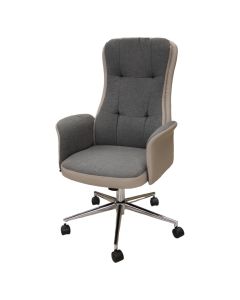 Office chair, Flera, polyurethane upholstery and mesh, metal structure, taupe