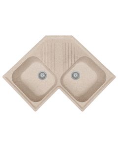 Granite sink, Atlantic -94, 2+1, corner, beige