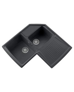 Granite sink, Harmony 42, 2+1, corner, titanium,