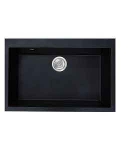 Granite sink, One 70, black/matt, 76 x50x20cm
