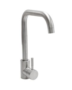 Sink mixer, Dishidun, bronxe, arched, silver, flexible pipes 1/2"
