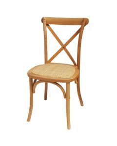 Chair, beech wood, rattan seat, natural, 48x52x89 cm