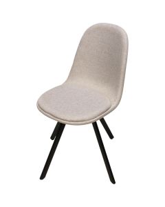Dining chair, Stein, textile seat, metal legs, beige, 53x44xH82.5 cm