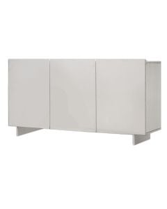 Kabinet muri, melaminë, me 3 dyer, e bardhë, 150x40xH76 cm
