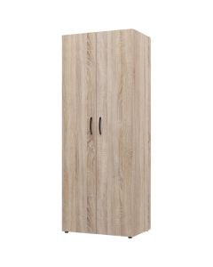 Wardrobe, melamine, with 2 doors, sonoma, 80x52xH205 cm