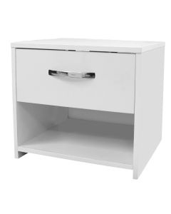 Bedside, melamine, white, 45x35xH40 cm
