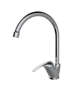Sink mixer, ''Fast'', bronze material, silver color, chrome finish, height, H: 28.15 cm
