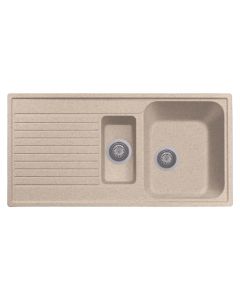 Granite sink, Antlantic, 1+1/2, brown, 99 cm