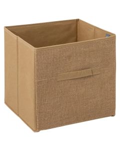 Kuti magazinimi ''Mix n Modul'' në material stof ngjyrë bezhë. Përmasat, H : 31 cm, W : 31 cm, L : 31 cm.