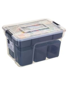 Organization box "Samba" in polypropylene material, 8 l. Dimensions, H : 18 cm, L : 30.5 cm, W : 21.5 cm.