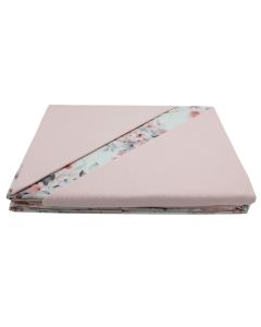 Bedlinen set, double, cotton, pink/white, 240x240 cm; 160x190+25 cm; 50x80 cm
