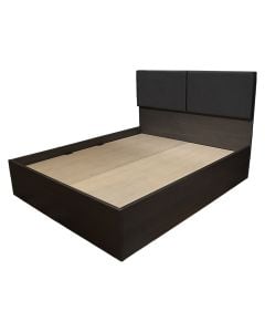 Krevat dopjo, melaminë, antrasit, 205x165xH120 cm