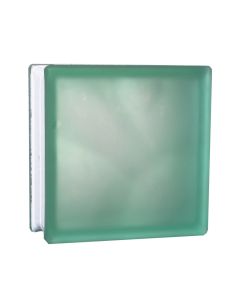 "Misty Cloudy Turquoise"glass block 19x19x8cm