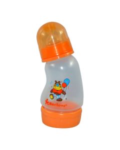 Baby food bottle, Lorelli, orange, 125 ml, anti-colic, plastic, 1 piece