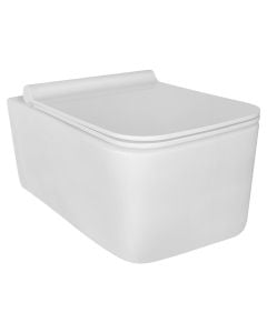 WC porcelani e varur, kapak me ulje te ngadalshme, e bardhe