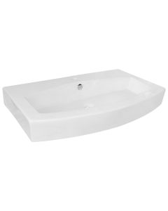 White, Cabinet mounted, Porcelain, , Basin, 80x47xH15 cm