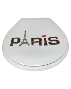 Kapak tualeti Topolino Paris M, mentesha plastike.Material duroplast anti-bakterial. Pesha 1.4 kg.