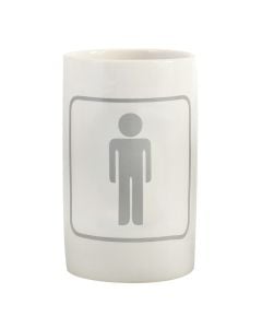 Mbajtese furce dhembesh, Dia.6.3x10.5 cm material qeramike