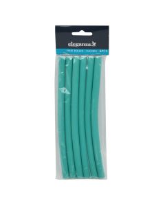 Elastic hair roller, "Eleganza", 3.5x6 cm, plastic, green, 8 roll