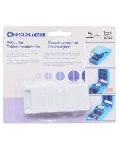 Pill cutter, plastic, 8.4x2.5x3.4 cm, white, 1 piece