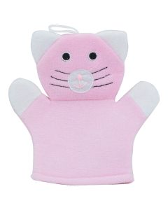 Scrub gloves, for children, 19x19x1 cm, rose, 1 piece
