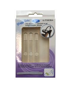 Inlay gel pads, 9.5x0.8 cm, plastic,transparent, 2 pair