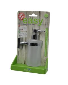 Mbajtëse sapuni të lëngshëm, FERIDRAS, EASY, me montim në mur, çelik, I kromuar