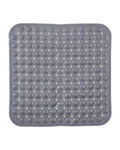 Grey PVC bath matt, 54x54 cm