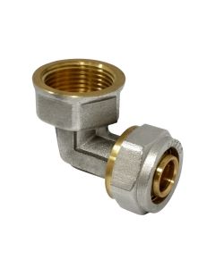 Bërryl 90 ° për multistrat, me shtrëngim, DN 26x3/4", F, bronz