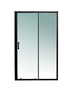 Shower cabine, glass 6 mm, aluminum profile, matt black, 120x190 cm