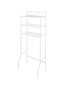 Shelf above washing machine, steel, white, 66x36.5xH177 cm