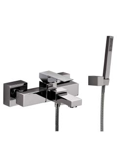 Bathtub mixer, Polar, brass, including chrome-plated ABS shower head + head holder + flexible pipe 1.5 m