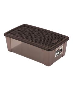 Multifunctional box, Elegance M, plastic, moka, 32.5x19xH11 cm