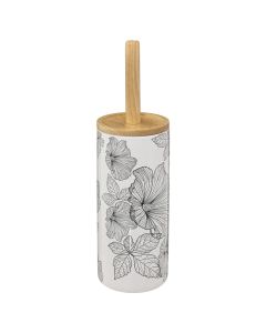 Toilet brush, Blackflora, bamboo/ceramic, colorful, 10.5xH38 cm