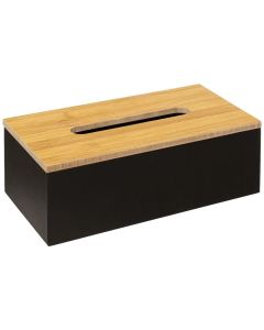 Tissue box, Charcoal, mdf, black/brown, 25x9xH13 cm