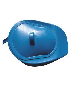 Portable urinal with lid, plastic, blue, 37x24xH6 cm