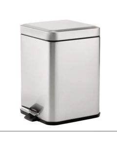 Waste bin, 6L, stainless steel 410, silver, 20x20xH29 cm